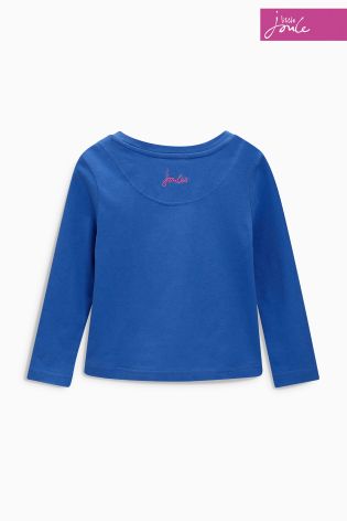 Little Joule Ava Dazzling Blue Appliqu&eacute; Jersey Top